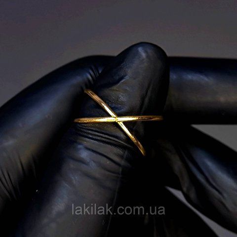 Каблучка #42 для фото нігтів (манікюру) колір золото kilce42 фото