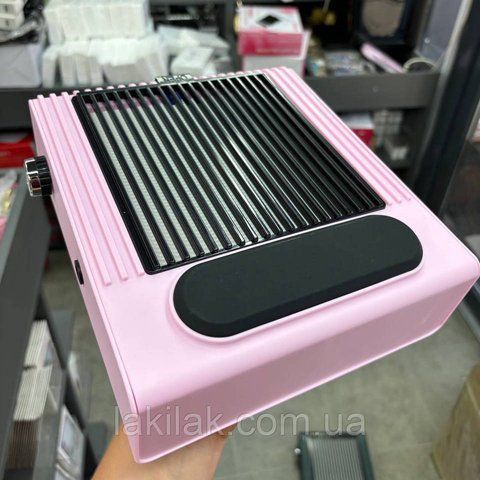Настольная маникюрная вытяжка Simei 858-1 с многоразовым HEPA фильтром, розовая vyt_simei-858-1_pink фото