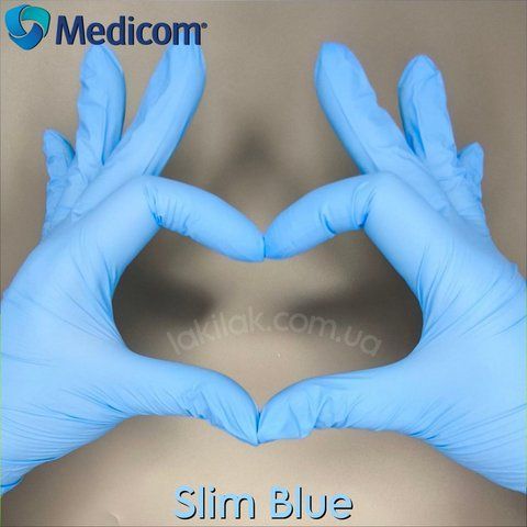 Рукавички нітрилові Medicom Blue розмір XS 3,5гр (блакитні) 100 шт gloves_blue_xs_100pcs фото
