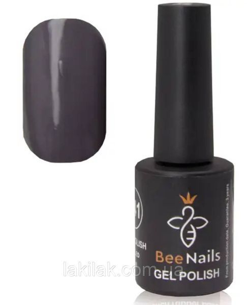 Гель-лак для ногтей Bee Nails 162 (графитовый) 8мл bee_nails_162 фото