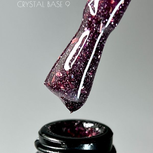 Світловідбивна база Crooz Crystal Base №09 (темно-сливова з блиском) 8мл crooz_base_crystal09_8ml фото
