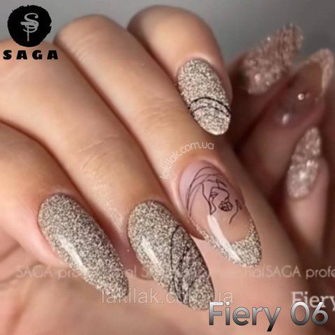 Світловідбиваючий гель-лак SAGA 06 Fiery 9мл saga_fiery_06 фото