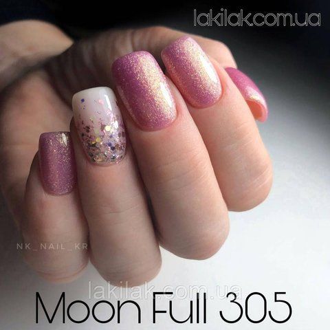 Гель-лак Moon Full №305 світло-бузковий з золотистим шимером 8мл moon_305 фото