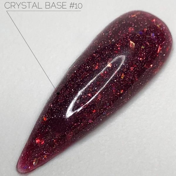 Світловідбивна база Crooz Crystal Base №10 (малиново-бордова з блиском) 8мл crooz_base_crystal10_8ml фото