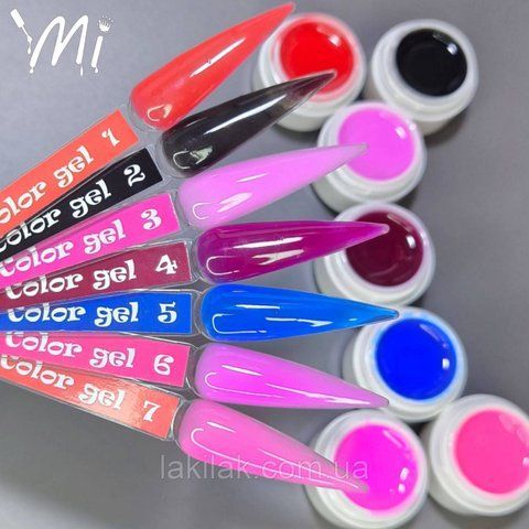 Набор гелей для наращивания ногтей Mi Color №2 по 5мл (7шт) gel_nabir_color_02 фото