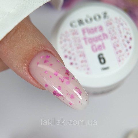 Гель для нарощення нігтів Crooz Flora Touch Gel 06 (з сухоцвітами) 15мл gel_crooz_flora_06_15ml фото