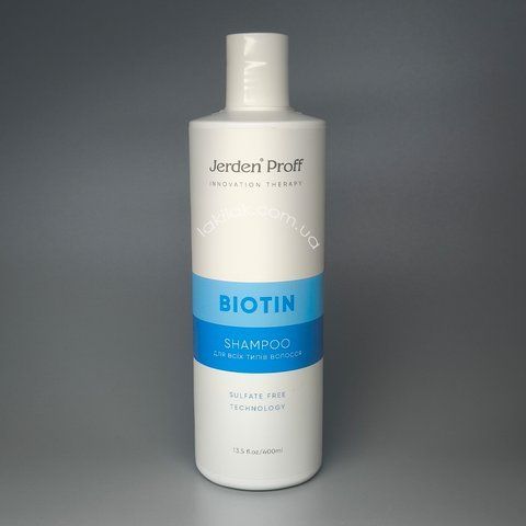 Шампунь безсульфатный Jerden Proff для волос с биотином 400мл shamp_jp_biotin_400ml фото