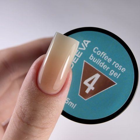 Моделюючий гель AVDEEVA COFFEE ROSE builder gel №04 (бежево-коричневий) 15мл HEMA & TPO FREE gel_avdeeva_coffee_04_15m фото
