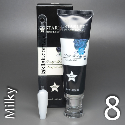 Полігель Starlet Professional №08 (Milky) в тюбику 30мл polygel_starlet_08 фото