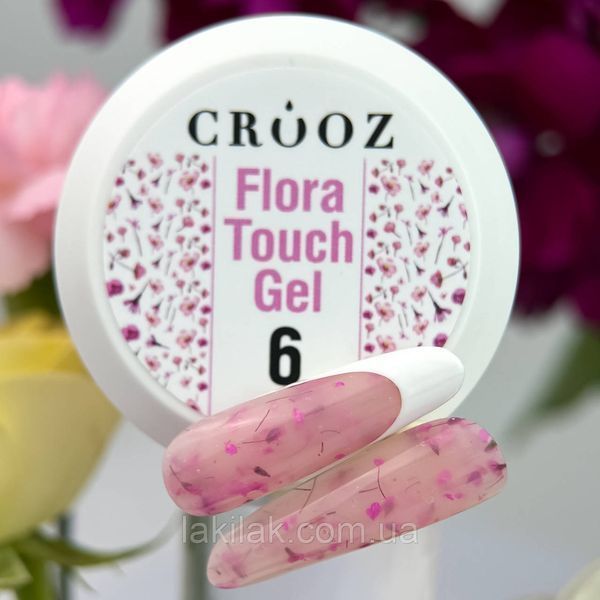 Гель для нарощення нігтів Crooz Flora Touch Gel 06 (з сухоцвітами) 15мл gel_crooz_flora_06_15ml фото