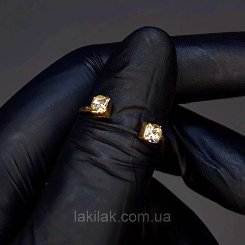 Каблучка #45 для фото нігтів (манікюру) колір золото kilce45 фото