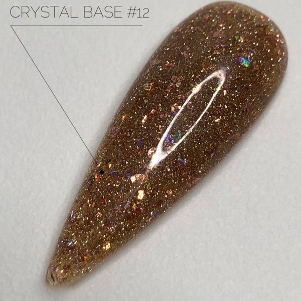 Світловідбивна база Crooz Crystal Base №12 (золота з блиском) 8мл crooz_base_crystal12_8ml фото