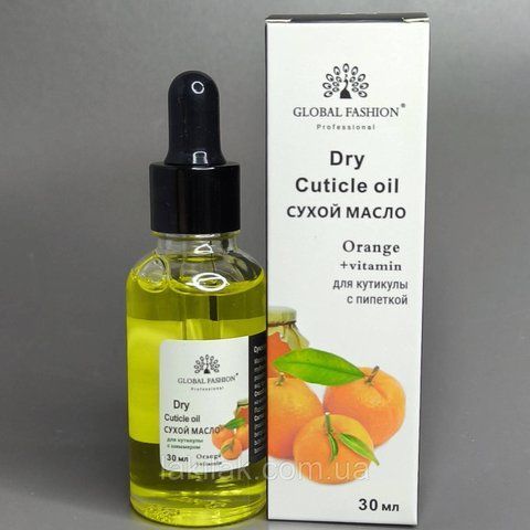 Сухое масло для кутикулы Global Fashion (апельсин) 30 мл oil_dry_glob_orange_30ml фото