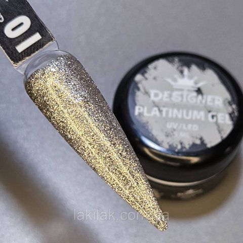 Гель-фарба P01 Designer Platinum Gel з блистками 5мл paint_designer_plat_01 фото