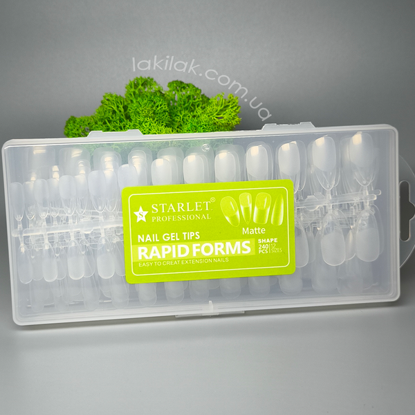 Микс гелевых типс для наращивания 4в1 Starlet Professional Rapid 240шт (в боксе) tips_gel_mix_4/1_240 фото