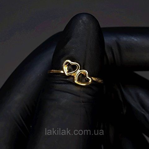 Каблучка #46 для фото нігтів (манікюру) колір золото kilce46 фото