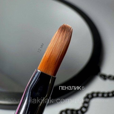Кисть язичок SAGA №6 (ворс 12мм) с колпачком penz_saga_06 фото