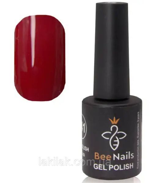 Гель-лак для нігтів Bee Nails 117 (вишневий) 8мл bee_nails_117 фото