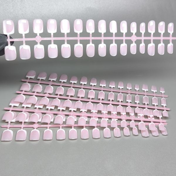 Гелеві тіпси для нарощення френч котяче око 30шт (рожевий квадрат) tips_gel_french_cat_02_30 фото