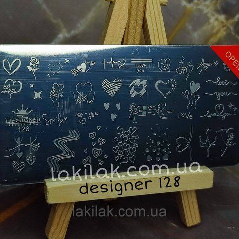 Пластина 128 для стемпинга Designer Professional (12х6см) plastina_designer_128 фото