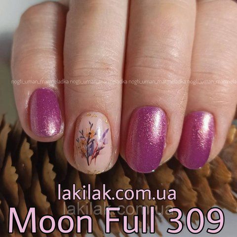 Гель-лак Moon Full №309 крокус з дрібним золотистим шимером 8мл moon_309 фото