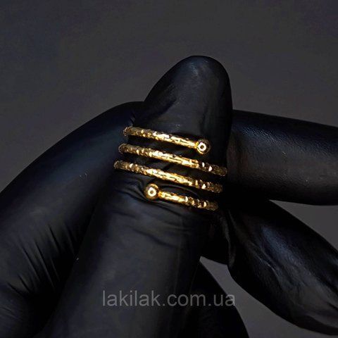 Каблучка #47 для фото нігтів (манікюру) колір золото kilce47 фото