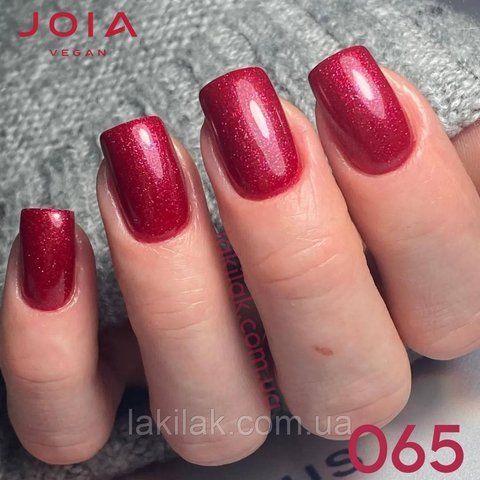 Гель-лак JOIA vegan 065 темно-вишневый с шиммером, 6 мл joia065 фото