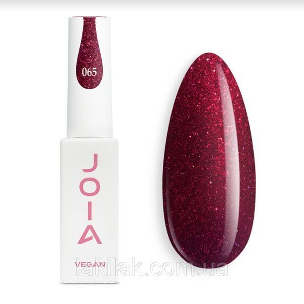 Гель-лак JOIA vegan 065 темно-вишневый с шиммером, 6 мл joia065 фото
