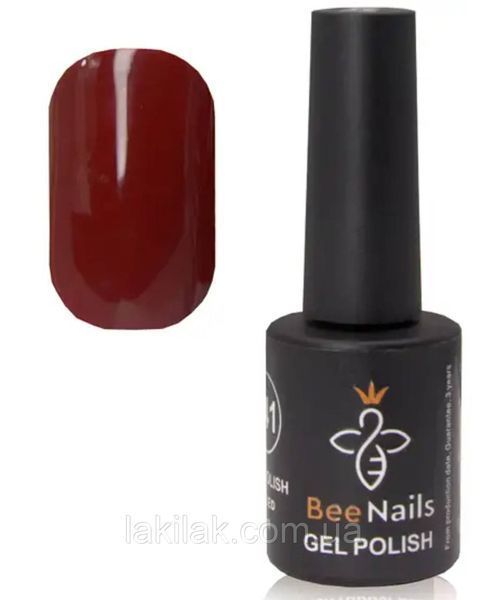 Гель-лак для нігтів Bee Nails 119 (сангіновий) 8мл bee_nails_119 фото