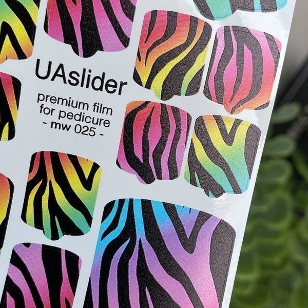 Плівка для дизайну нігтів UaSlider MW 025 для педикюру (7x9.5см) plivka_ped_uaslider_mw25 фото