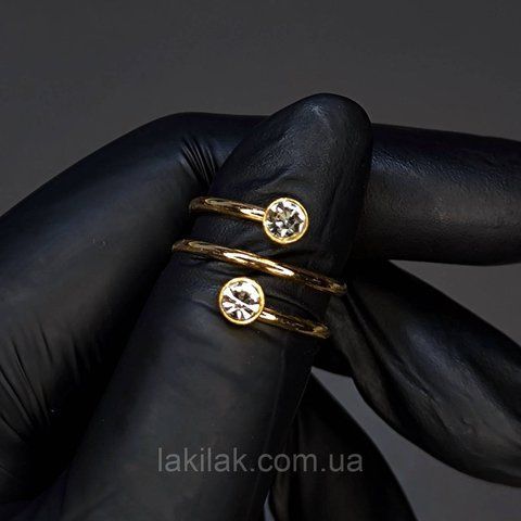 Каблучка #49 для фото нігтів (манікюру) колір золото kilce49 фото