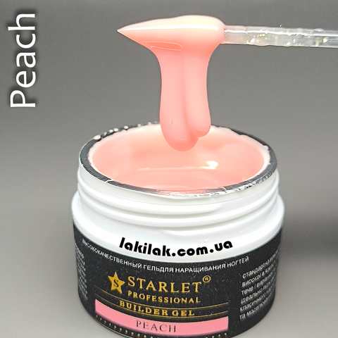 Гель для нарощення нігтів Starlet Professional Peach Builder gel 15мл gel_starlet_peach фото