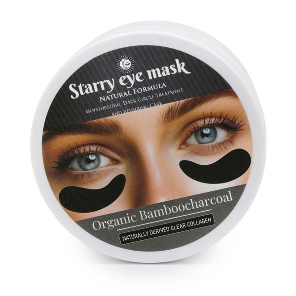 Маска для повік (патчі) Starry, Bamboo Charcoal, бамбукове вугілля, натуральний прозорий колаген 60шт patchi_global_bamboo фото