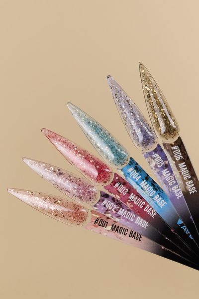 База для нігтів Victoria Avdeeva Magic Base 05 (глибокий лавандово-синій із золотою поталлю) 12 мл HEMA & TPO FREE avdeeva_magic_base_05 фото