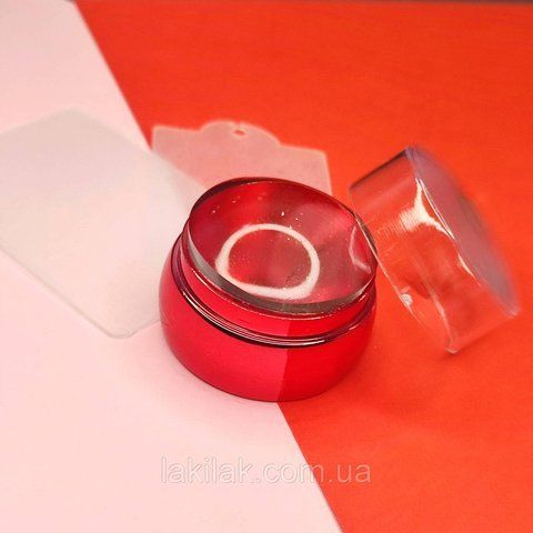 Силіконовий штамп для стемпінга (червоний, маленький) stamp_small_red фото