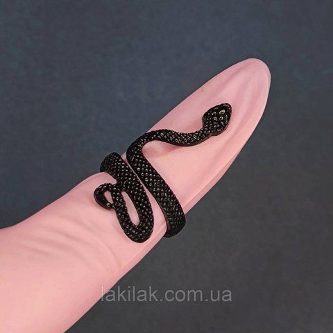 Каблучка #36 для фото нігтів (манікюру) колір чорний kilce36 фото
