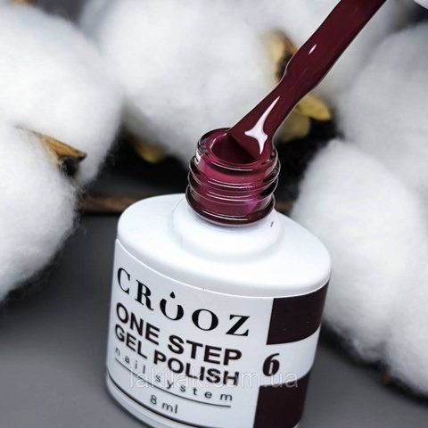 Однофазний гель лак Crooz One Step Gel Polish №06 (малиново-червоний) 8мл crooz_onestep_06 фото