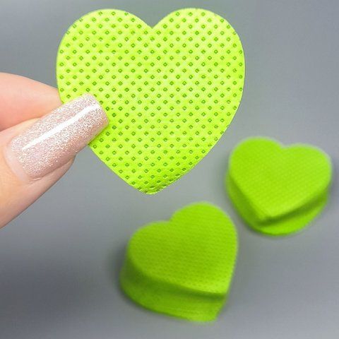 Безворсові серветки серця в пакеті (100шт) зелені servetki_heart_green_100 фото