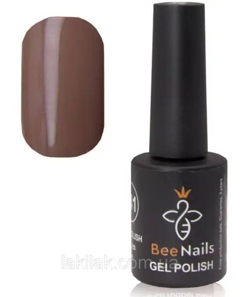 Гель-лак для нігтів Bee Nails 170 (блідо-коричневий) 8мл bee_nails_170 фото
