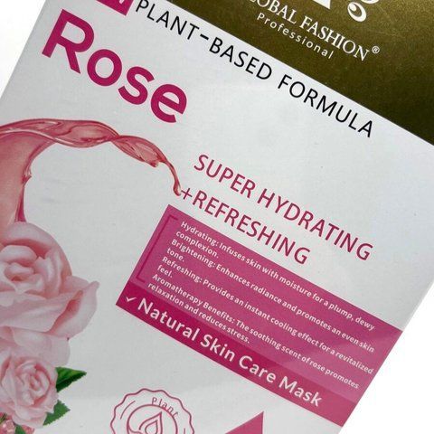 Тканинна маска Global Fashion Facial Mask, троянда (зволоження і омолодження) 25мл mask_global_rose фото