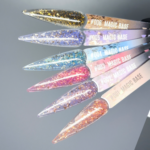 База для нігтів Victoria Avdeeva Magic Base 06 (глибокий графітовий із сяючою золотою поталлю) 12 мл HEMA & TPO FREE avdeeva_magic_base_06 фото