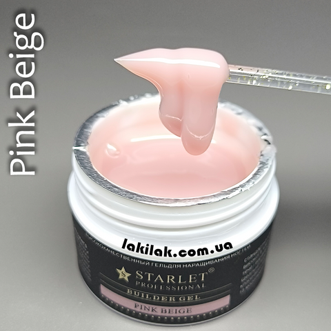 Гель для нарощення нігтів Starlet Professional Pink Beige Builder gel 15мл gel_starlet_pink_beige фото