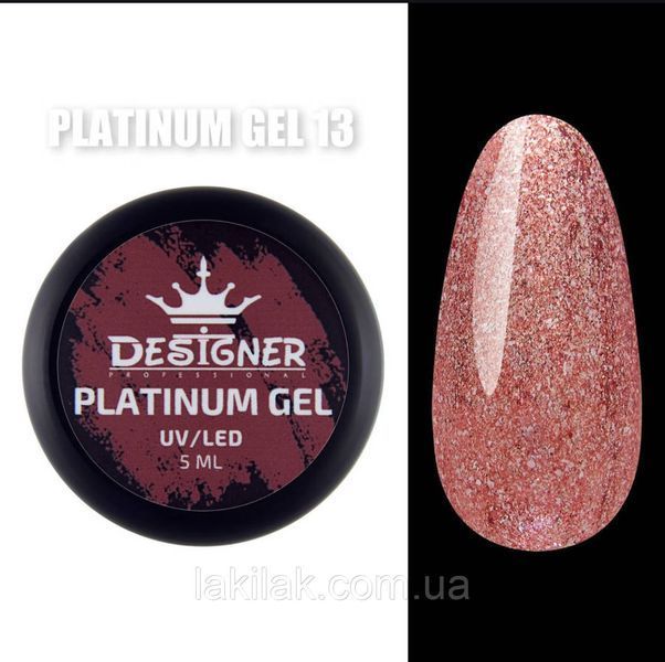 Гель-фарба P13 Designer Platinum Gel з блистками 5мл paint_designer_plat_13 фото