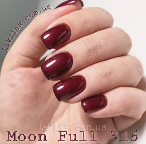 Гель-лак Moon Full №315 Стигла вишня з шимером 8мл moon_315 фото