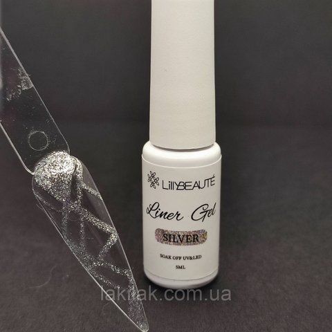 Лайнер гель-фарба №4 (срібна) Lilly Beaute Liner gel 5 мл paint_lilly_liner_silver фото