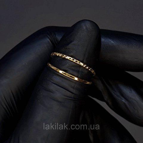 Каблучка #53 для фото нігтів (манікюру) колір золото kilce53 фото