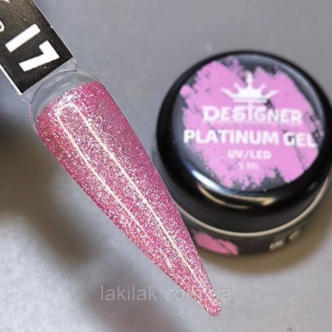 Гель-фарба P17 Designer Platinum Gel з блистками 5мл paint_designer_plat_17 фото