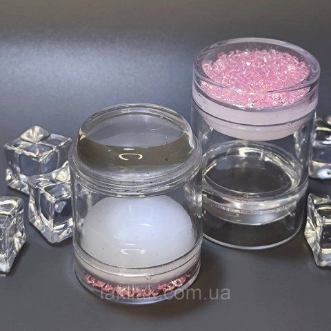 Силіконовий штамп для стемпінга Зефірка з рожевими стразами stamp_zefirka_pink фото