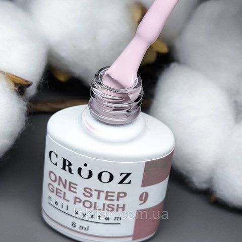 Однофазний гель лак Crooz One Step Gel Polish №09 (нюдовий із легким персиковим тоном) 8мл crooz_onestep_09 фото