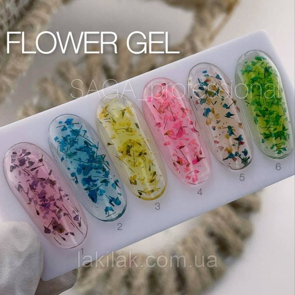 Гель з сухоцвітами SAGA Flower Gel №02 5мл flower_gel_saga_02 фото